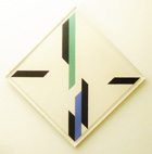 Bi-achsiale Raummodulation, 2014, KHD./Leinwand, 107 x 107 cm